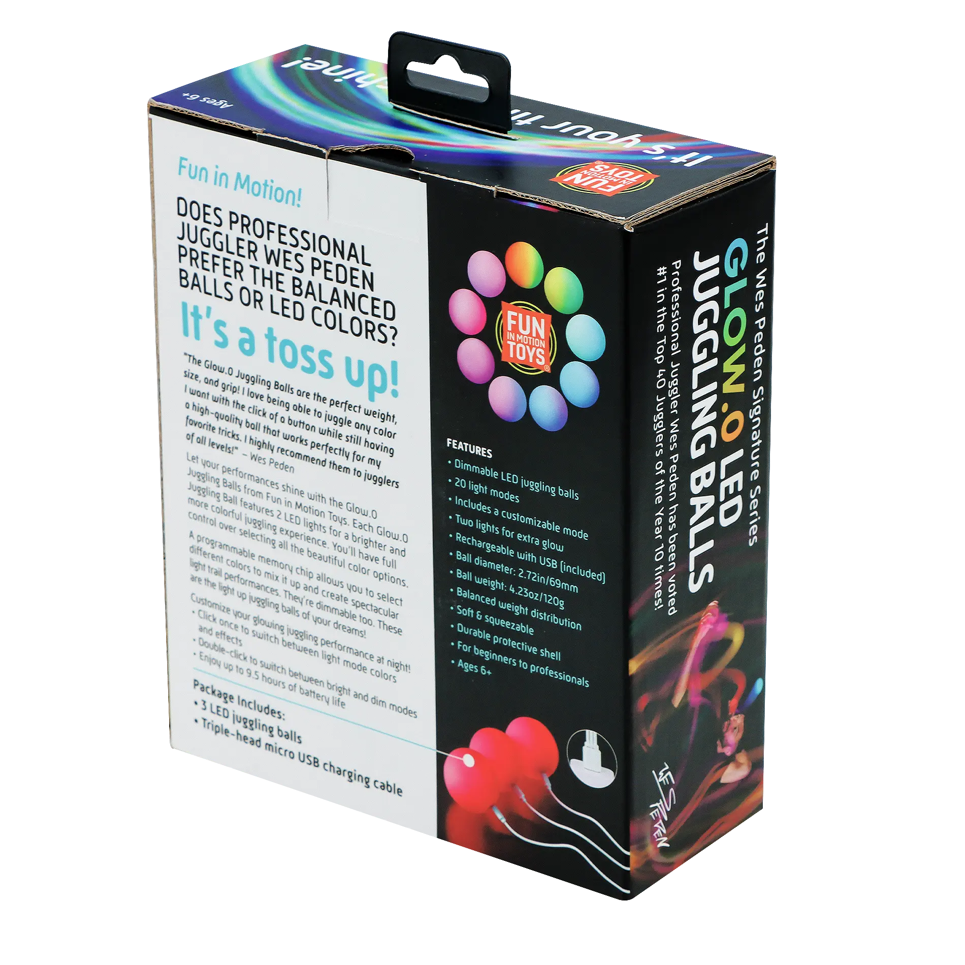 Wes Peden Glow.0 Juggling Balls - Bright Play